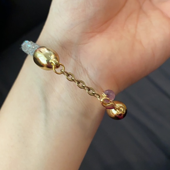 Handmade purple bracelet - Picture 3 of 8